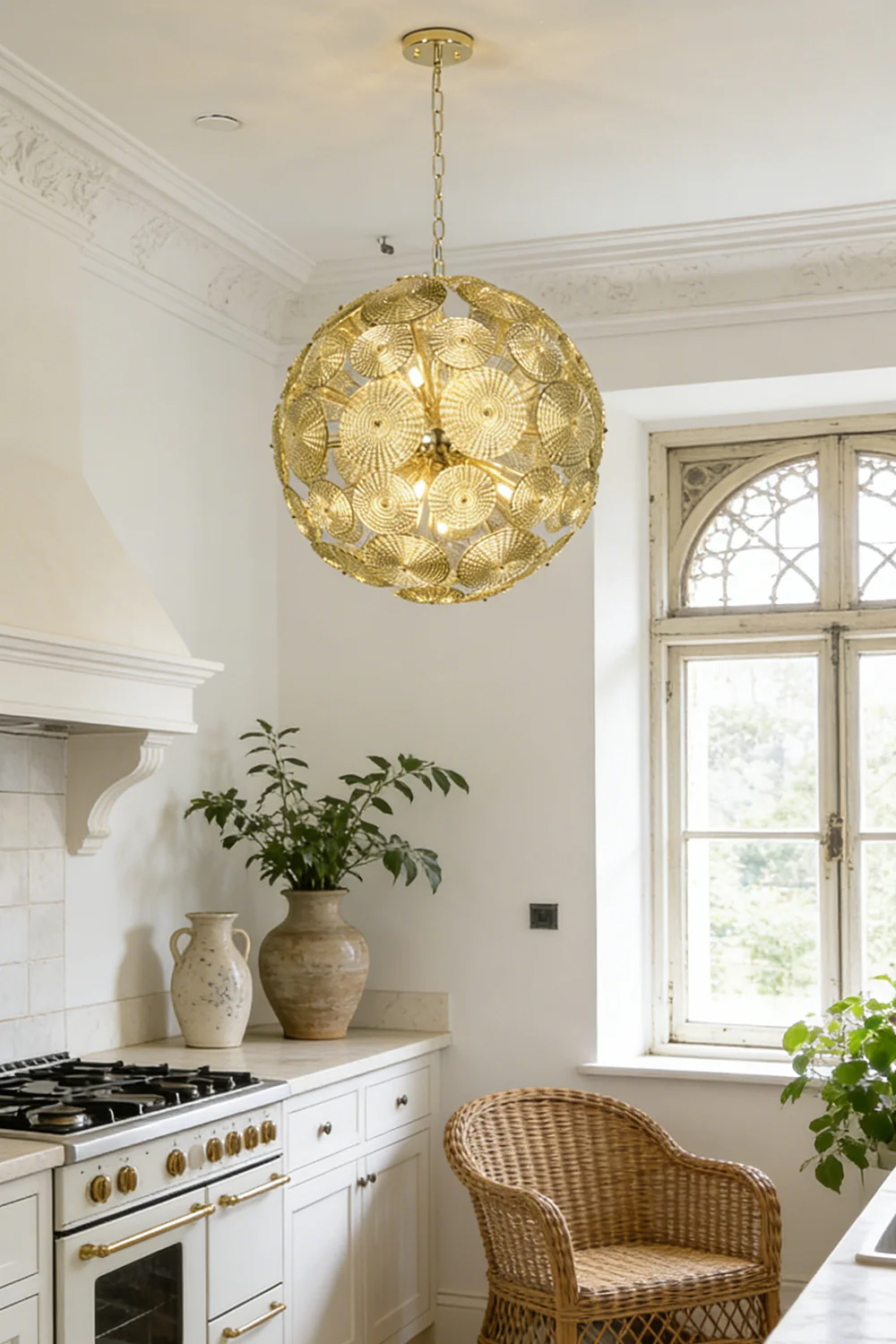 Sunburst Glass Disc Chandelier - Image 7