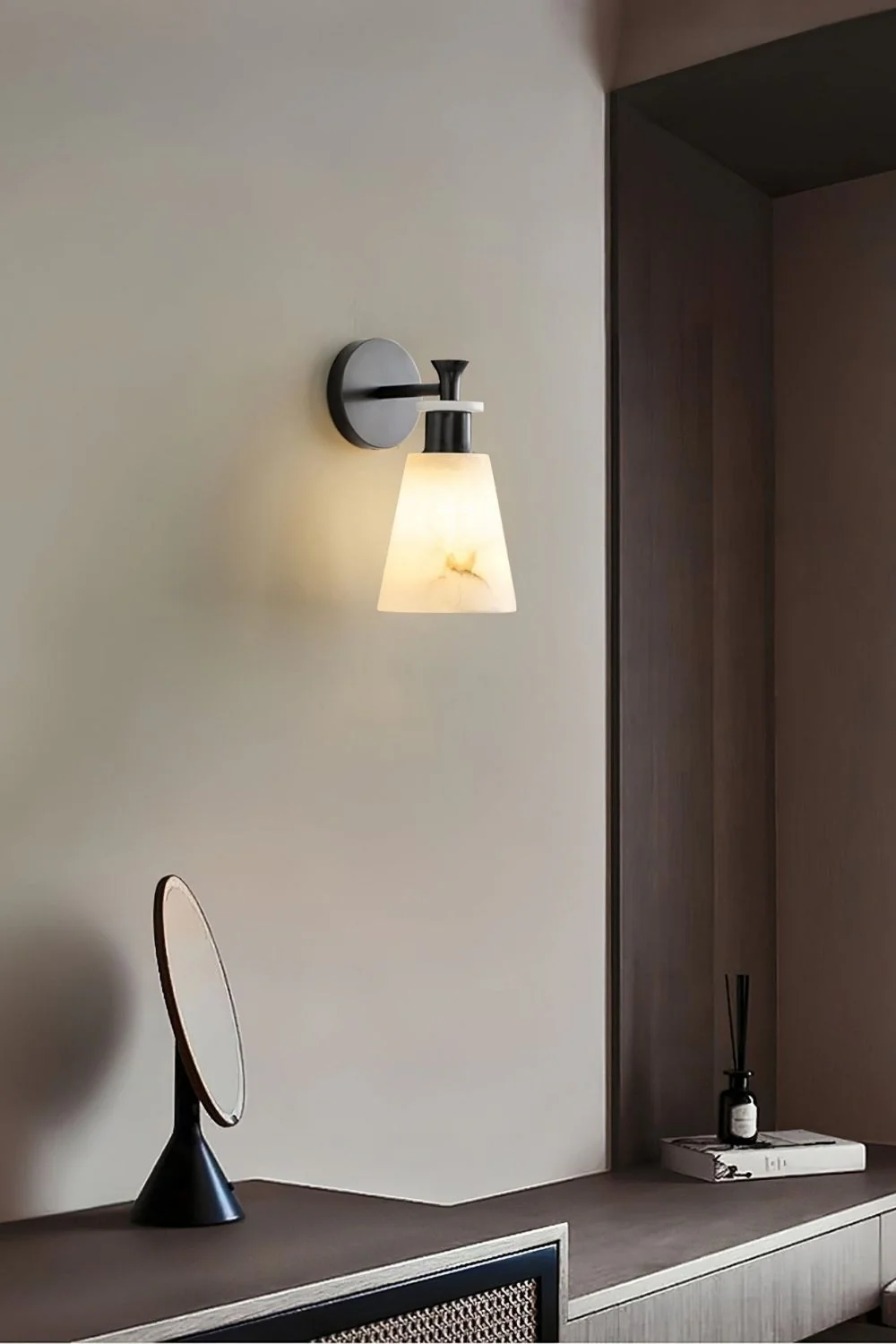 Tapered Alabaster Wall Sconce - Image 10