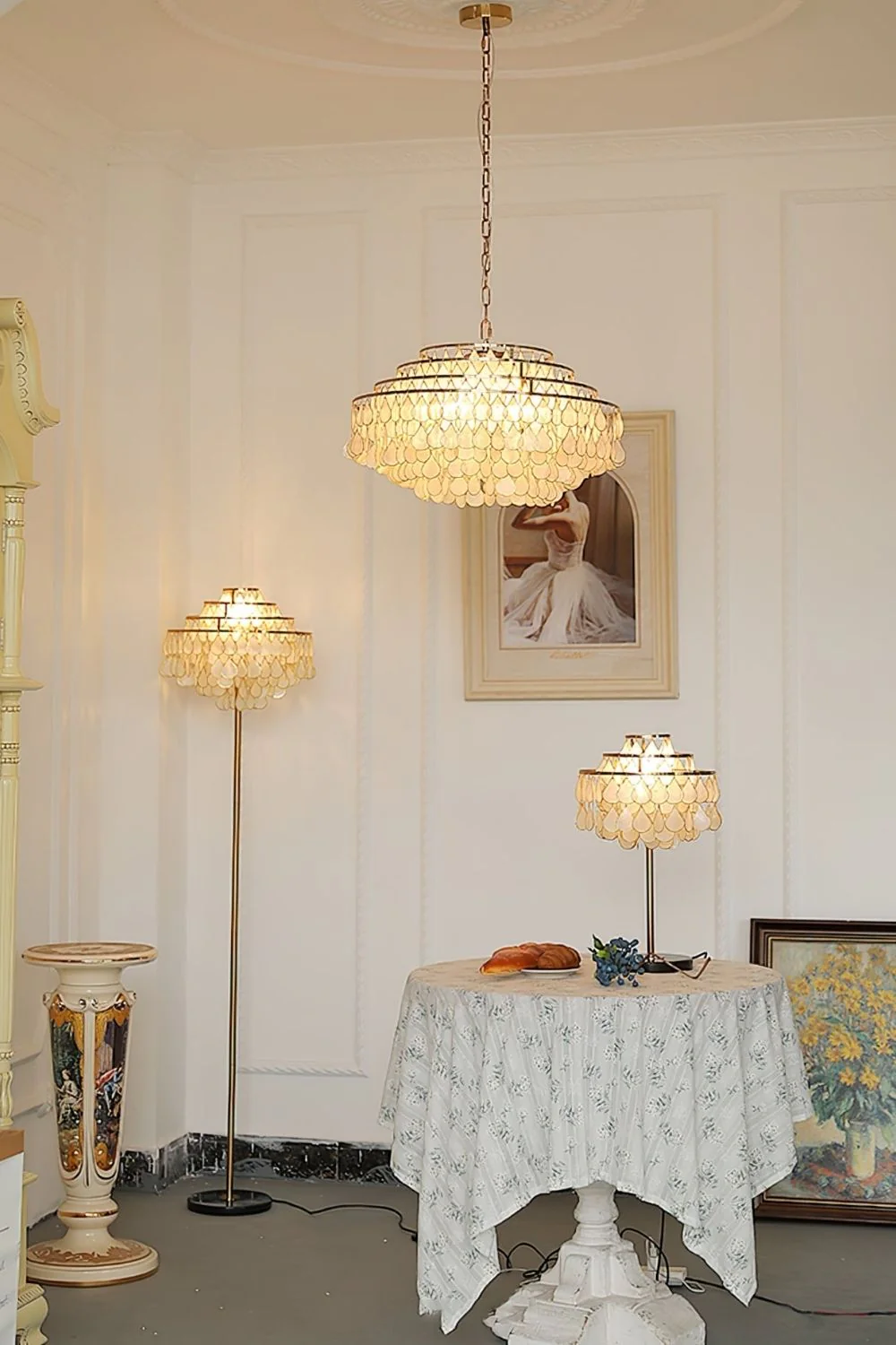Teardrops Capiz Chandelier - Image 11