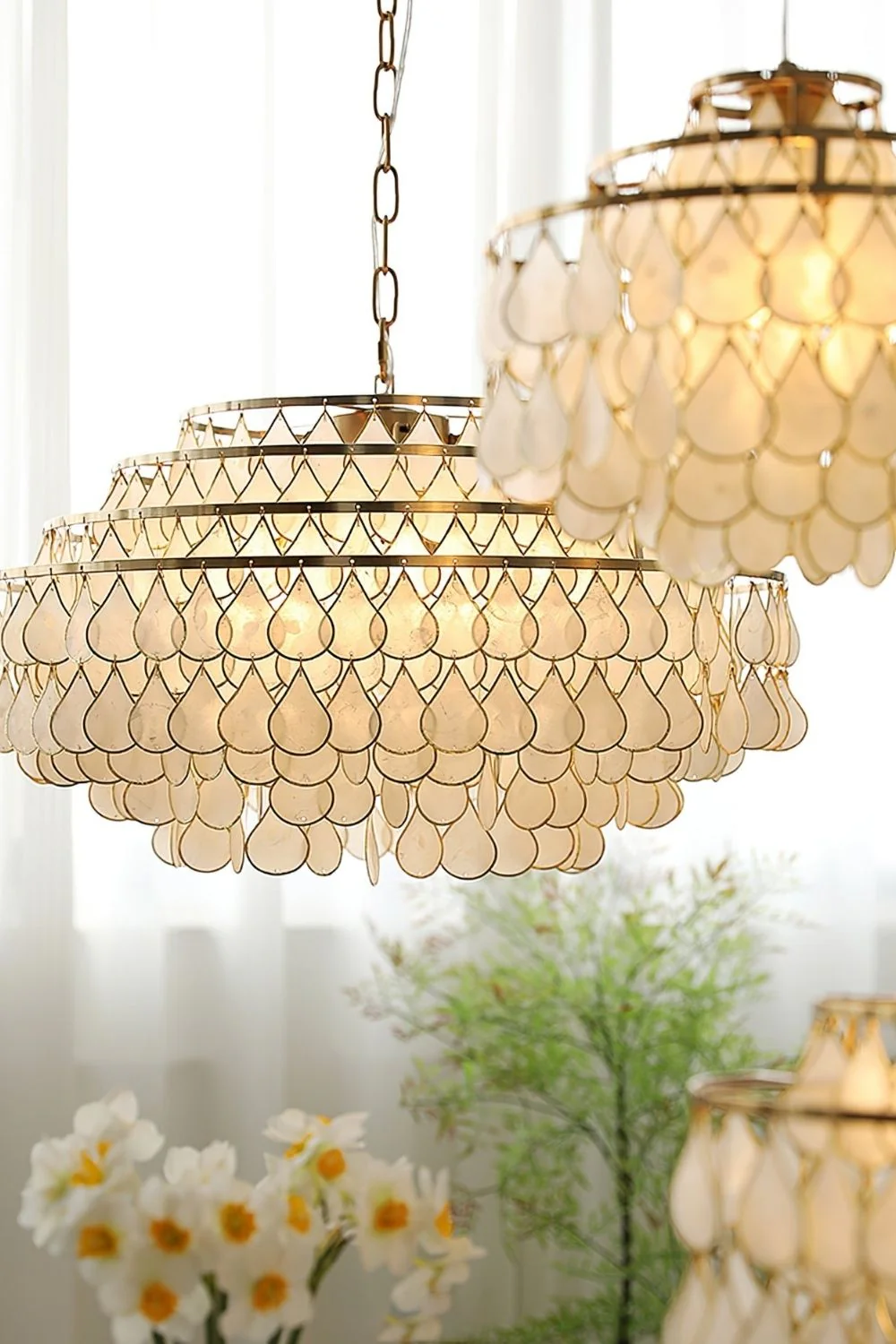 Teardrops Capiz Chandelier - Image 13
