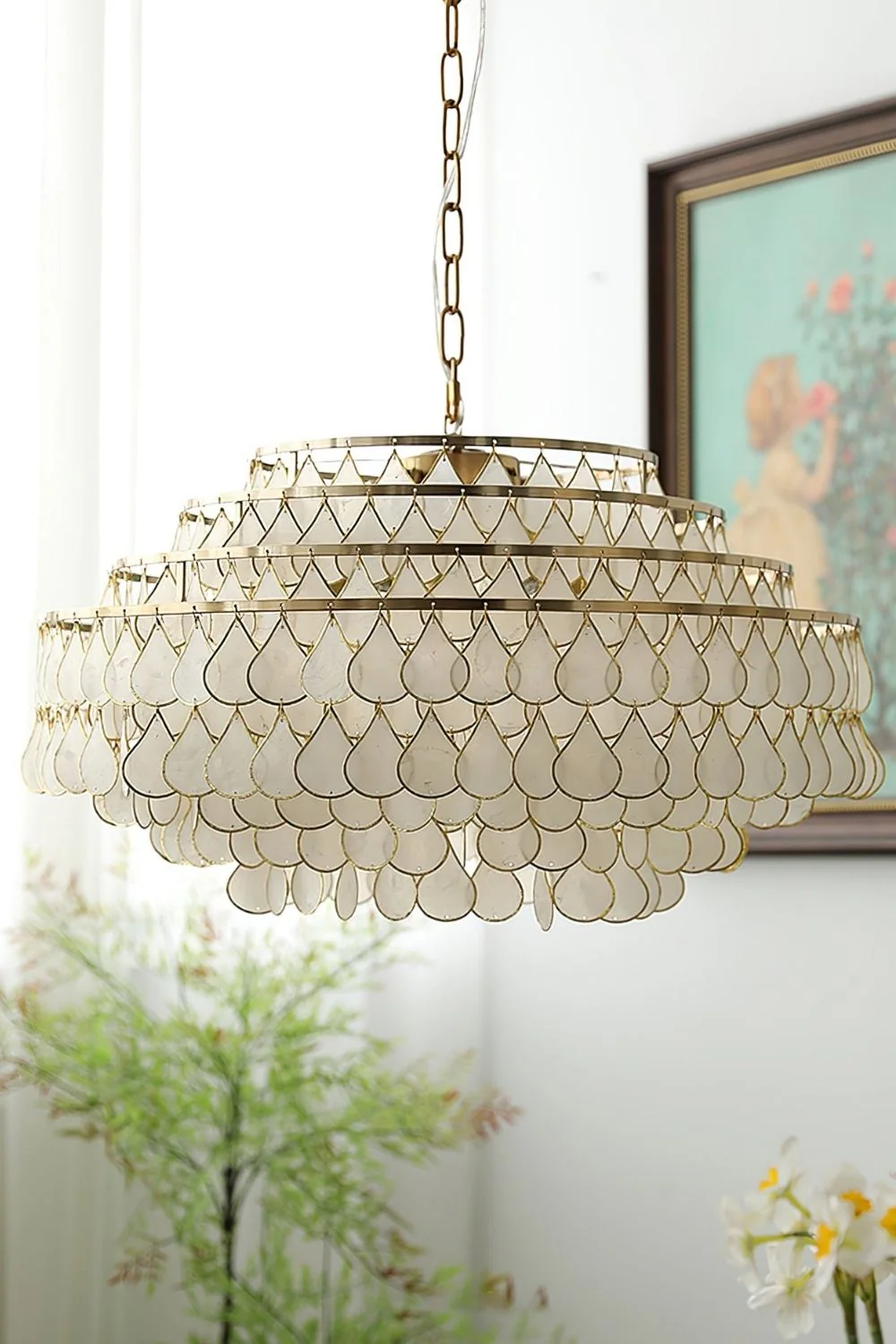 Teardrops Capiz Chandelier - Image 20