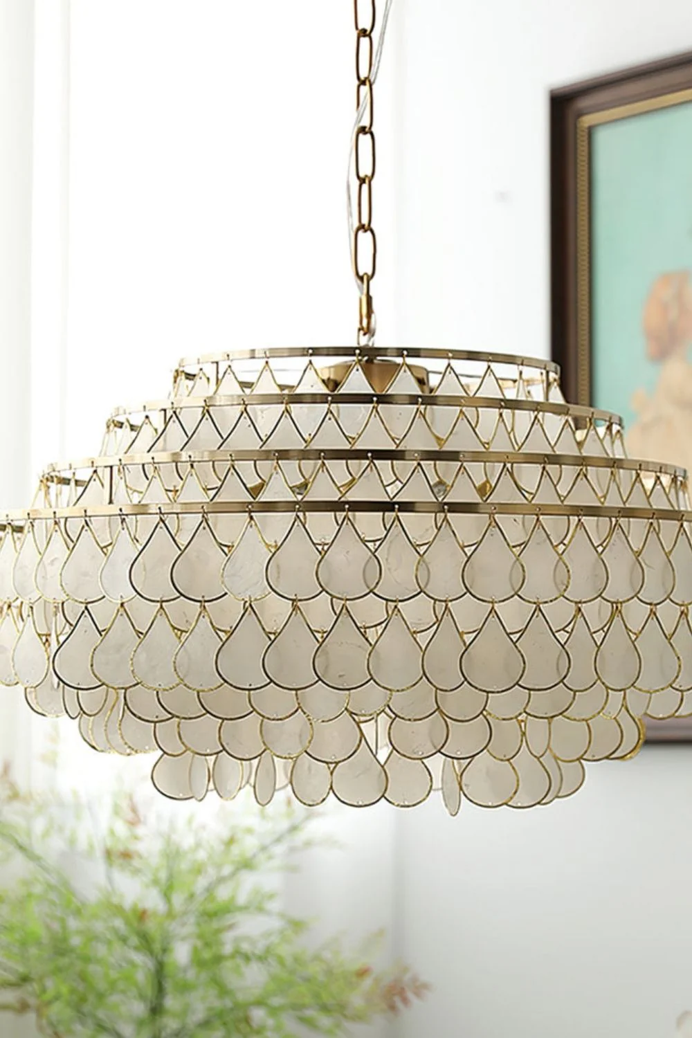 Teardrops Capiz Chandelier - Image 21