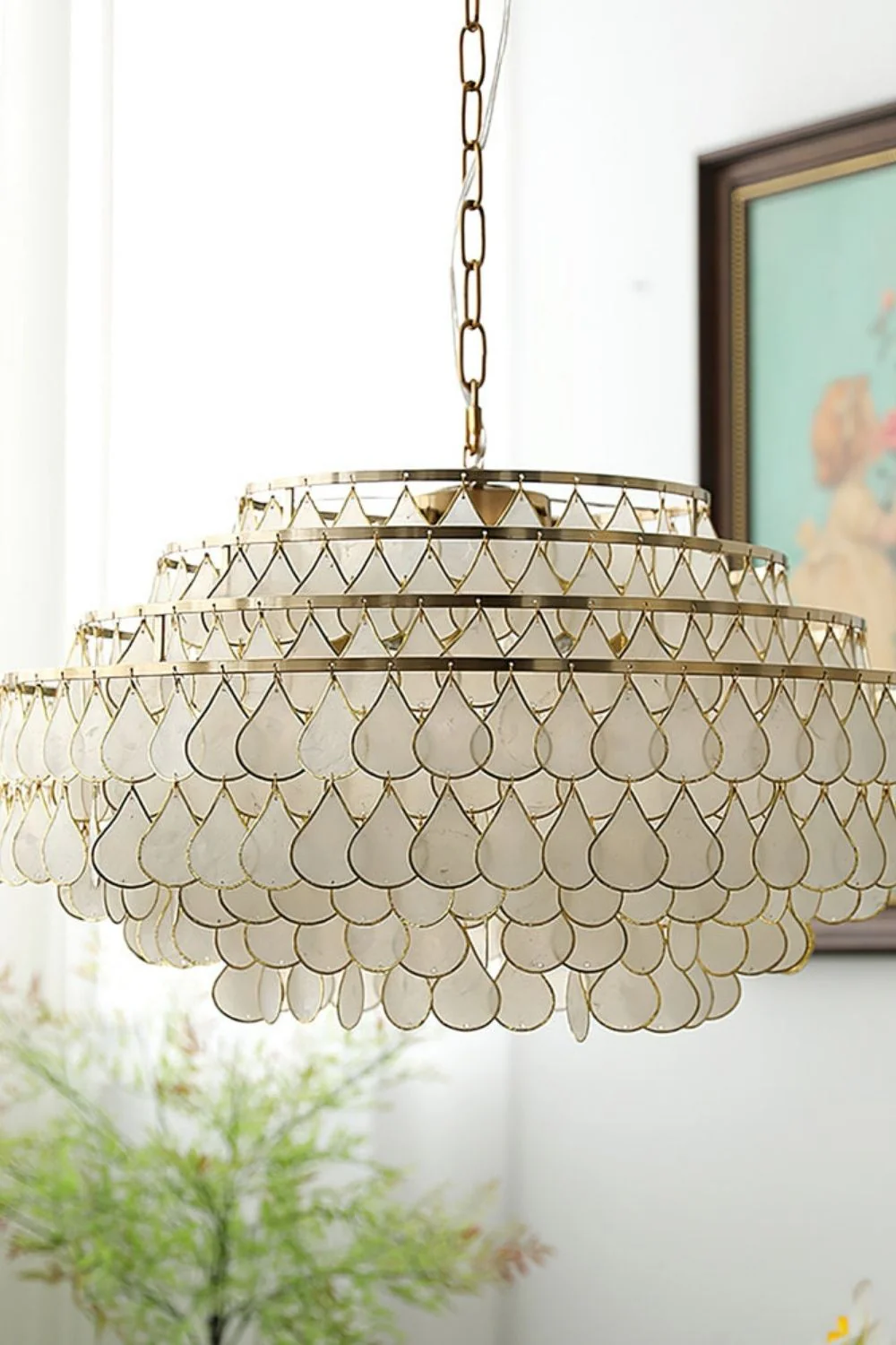 Teardrops Capiz Chandelier - Image 22