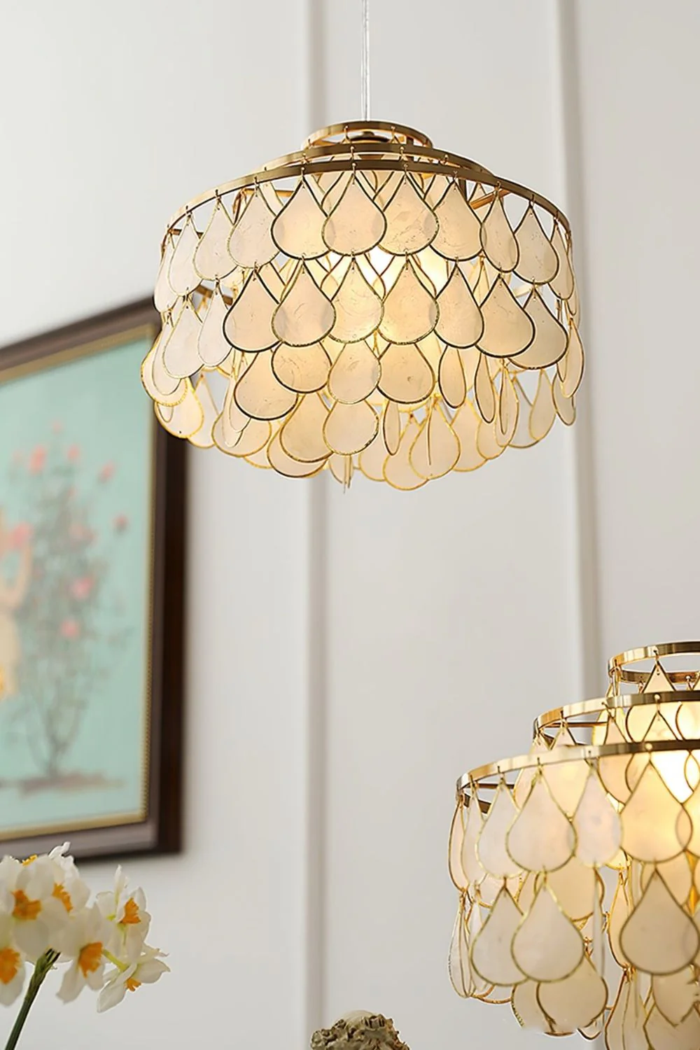 Teardrops Capiz Chandelier - Image 4