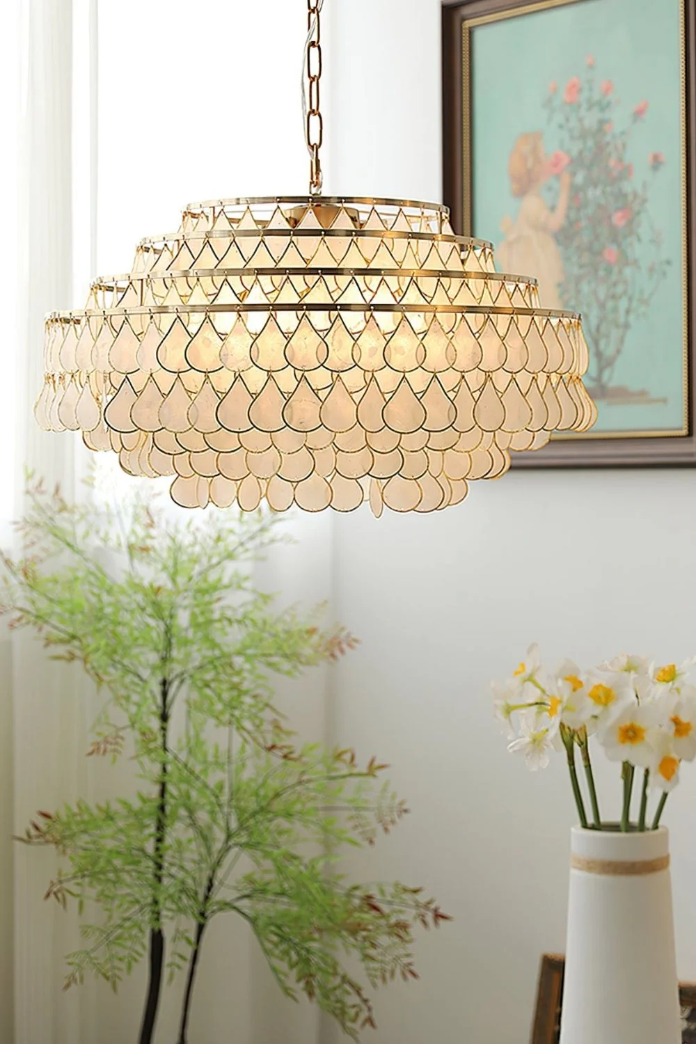 Teardrops Capiz Chandelier - Image 9