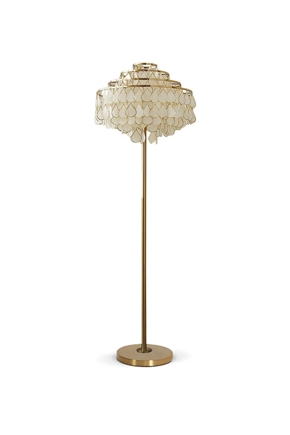 Teardrops Capiz Floor Lamp