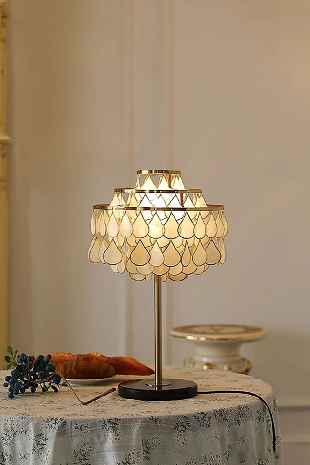 Teardrops Capiz Table Lamp - Image 6