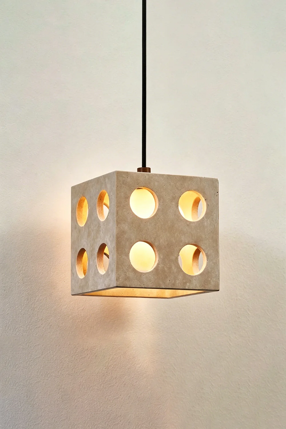 Terra Cube Travertine Pendant Light - Image 7