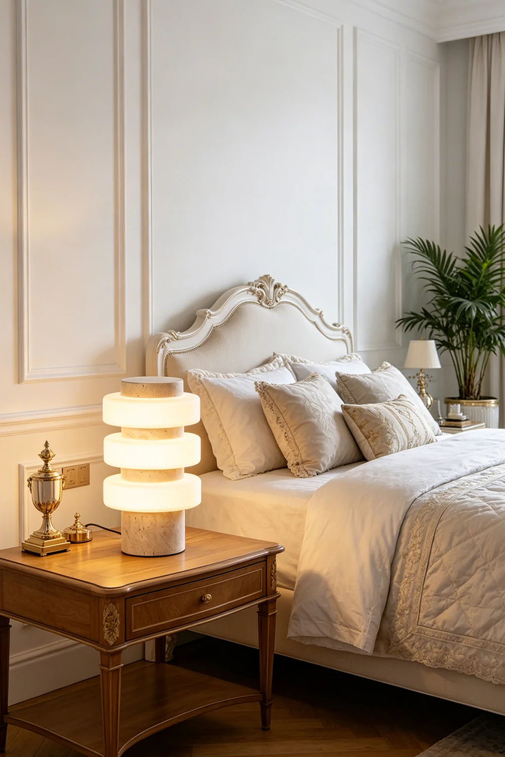 The Strata Stone Pillar Table Lamp - Image 3