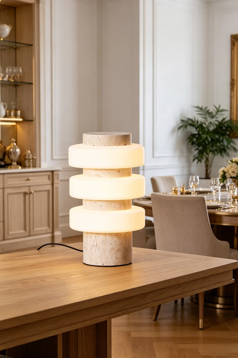 The Strata Stone Pillar Table Lamp - Image 5