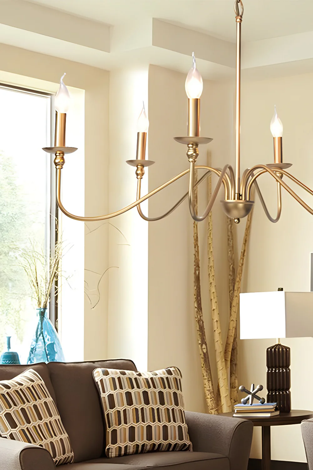 Timeless Gold Candle Chandelier - Image 10