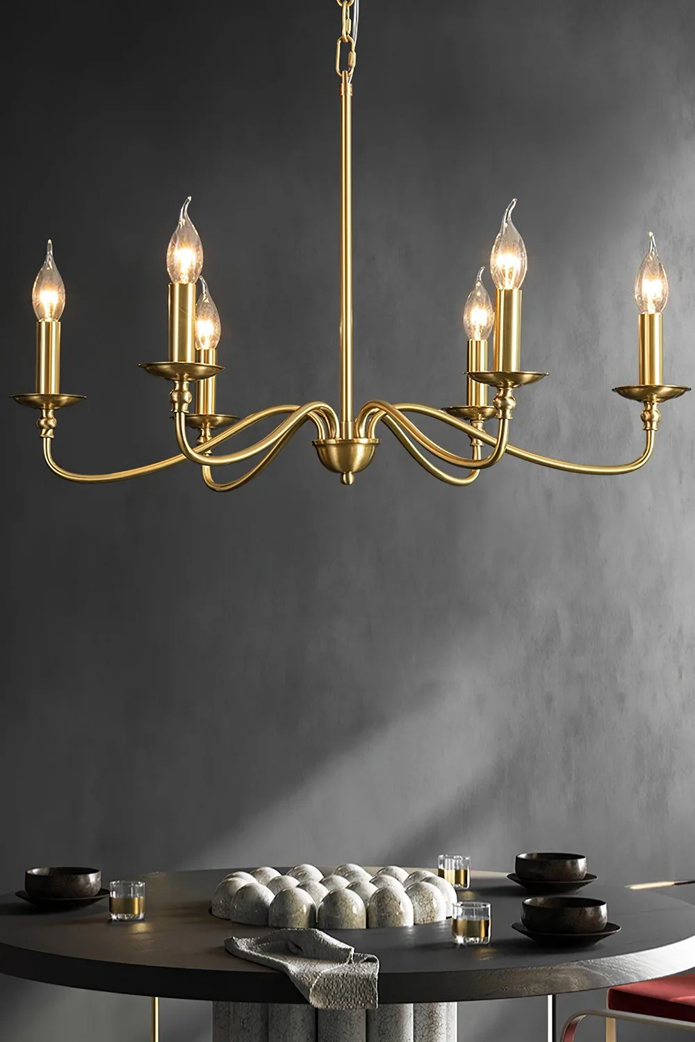 Timeless Gold Candle Chandelier - Image 5