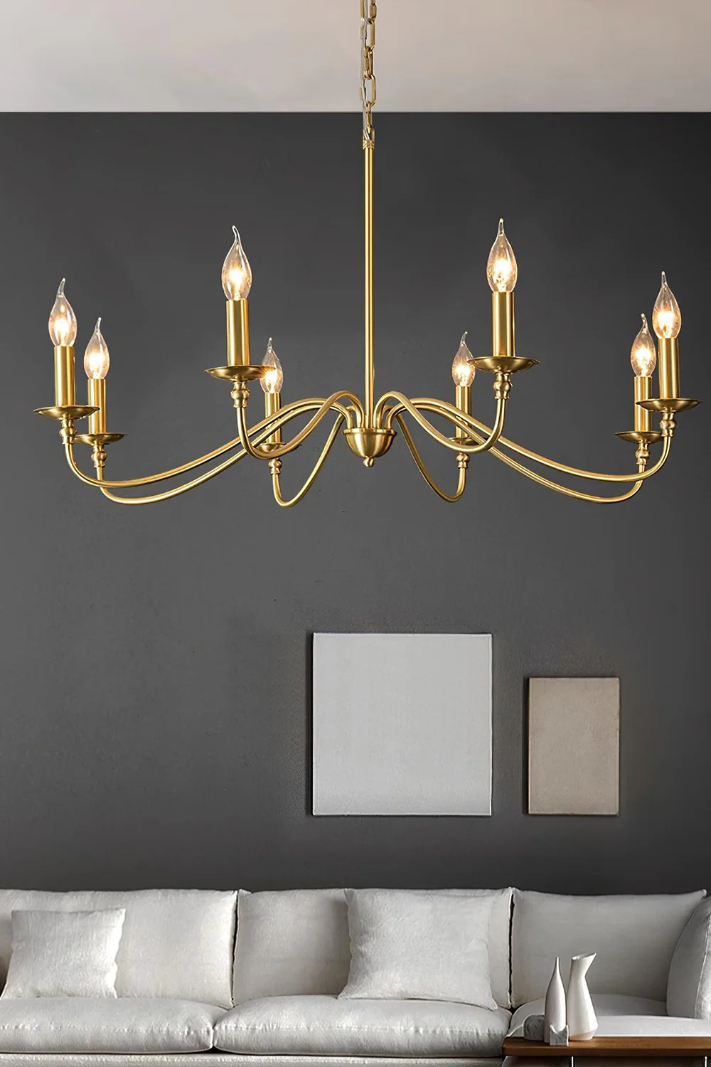 Timeless Gold Candle Chandelier - Image 7