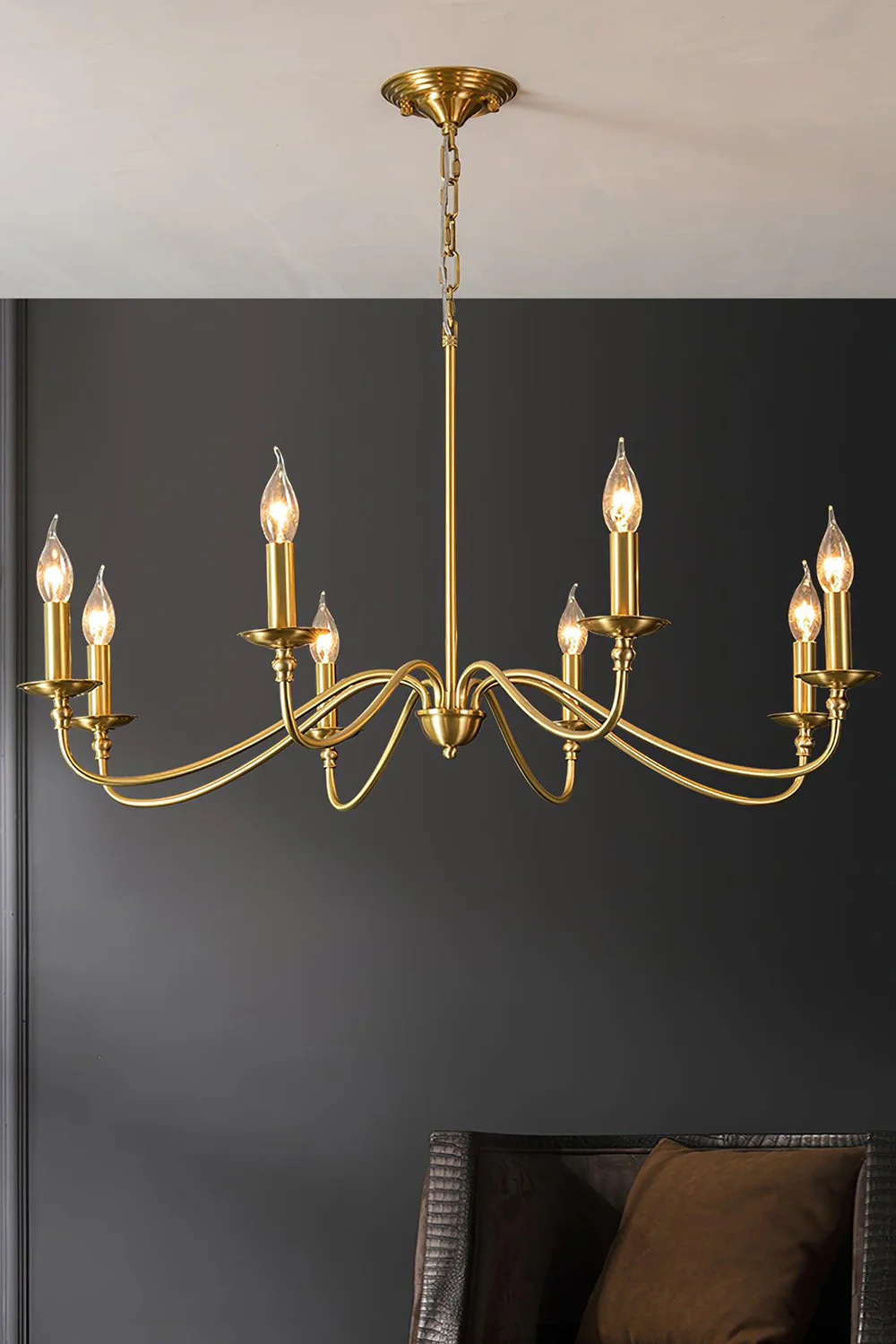 Timeless Gold Candle Chandelier - Image 8