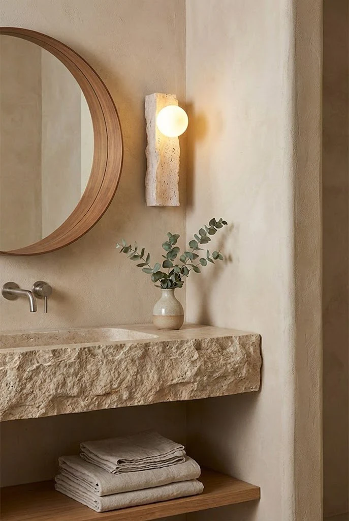 Travertine Block Wall Sconce - Image 7