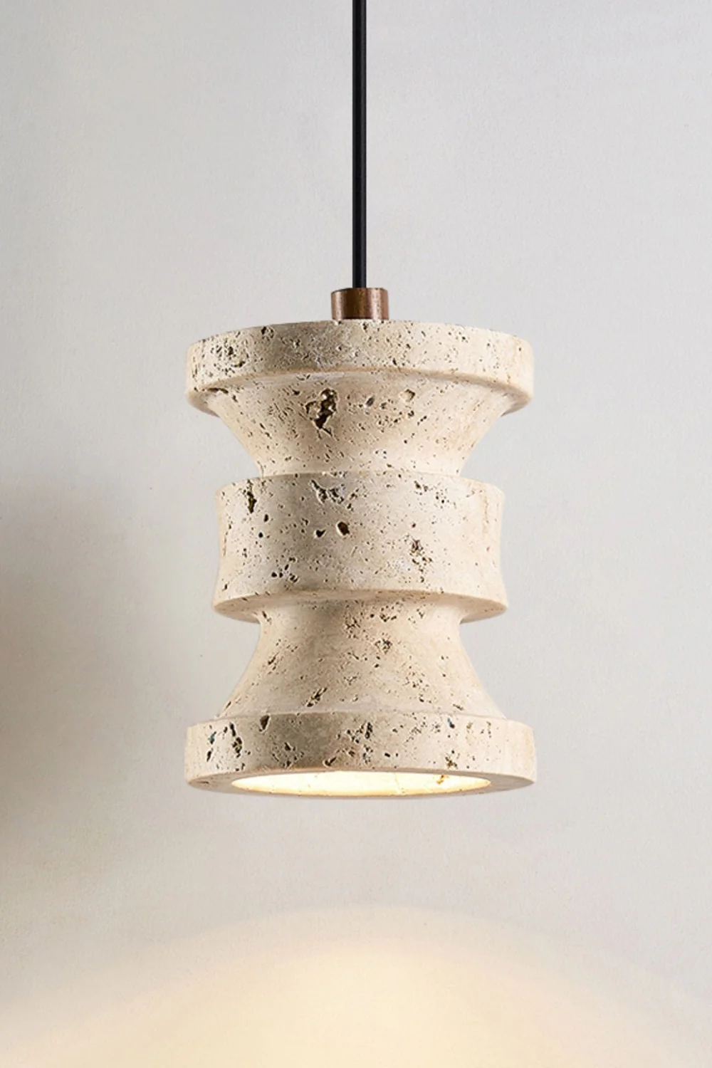Travertine Carved Pendant Light - Image 10