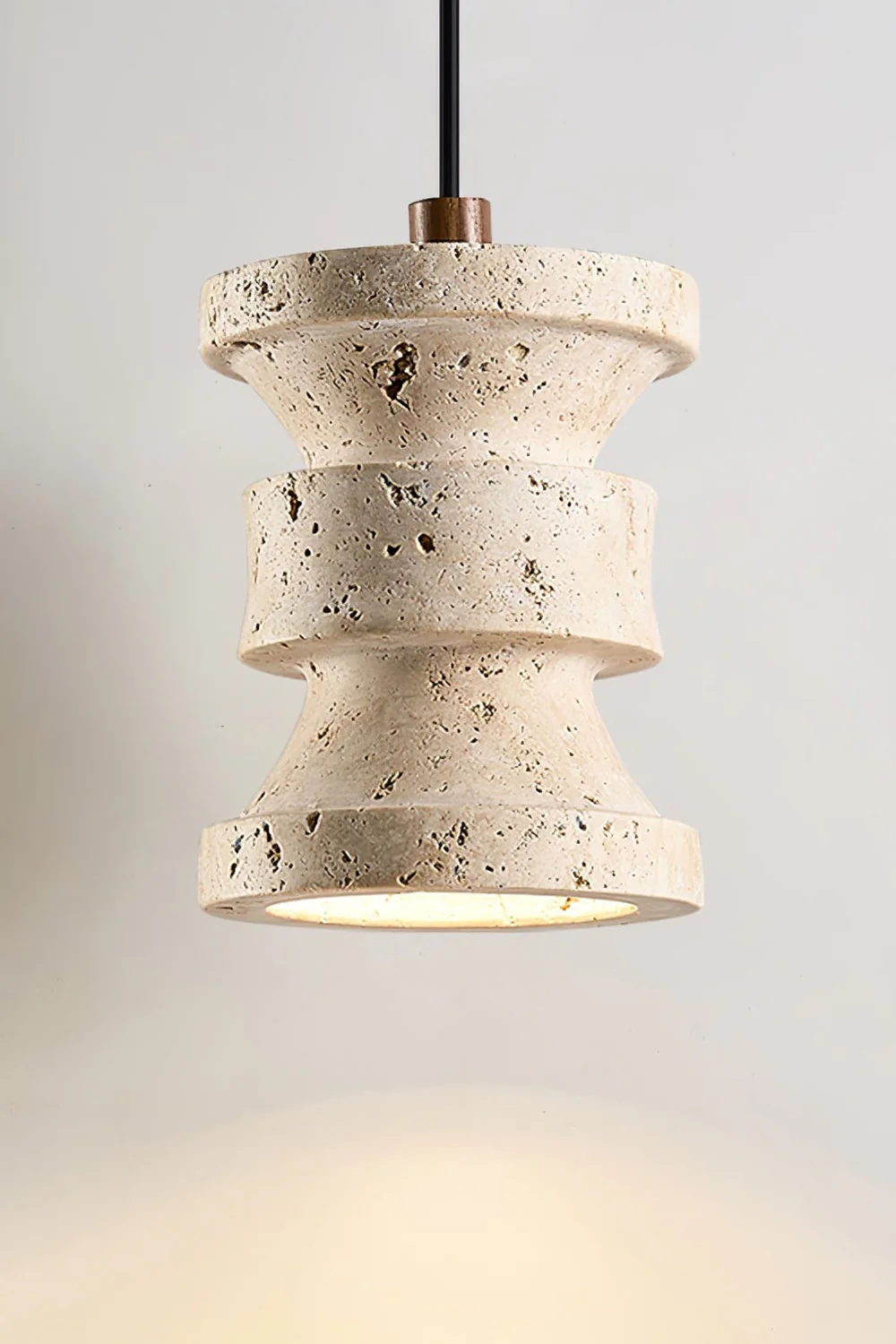 Travertine Carved Pendant Light - Image 11
