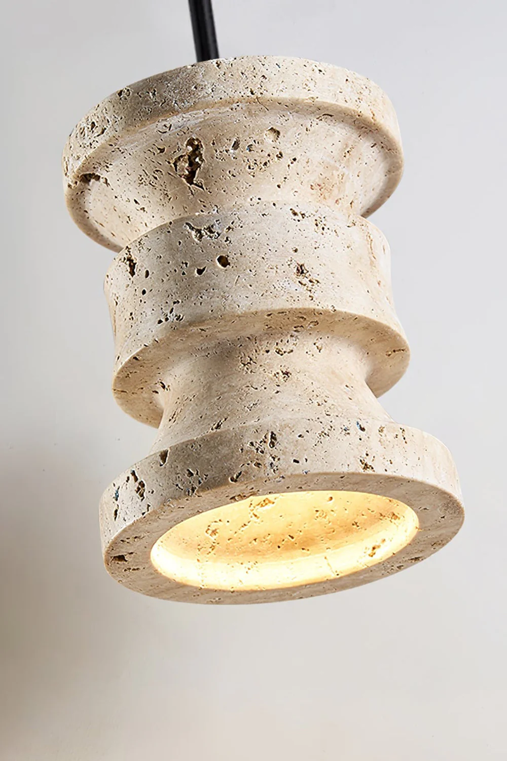 Travertine Carved Pendant Light - Image 14