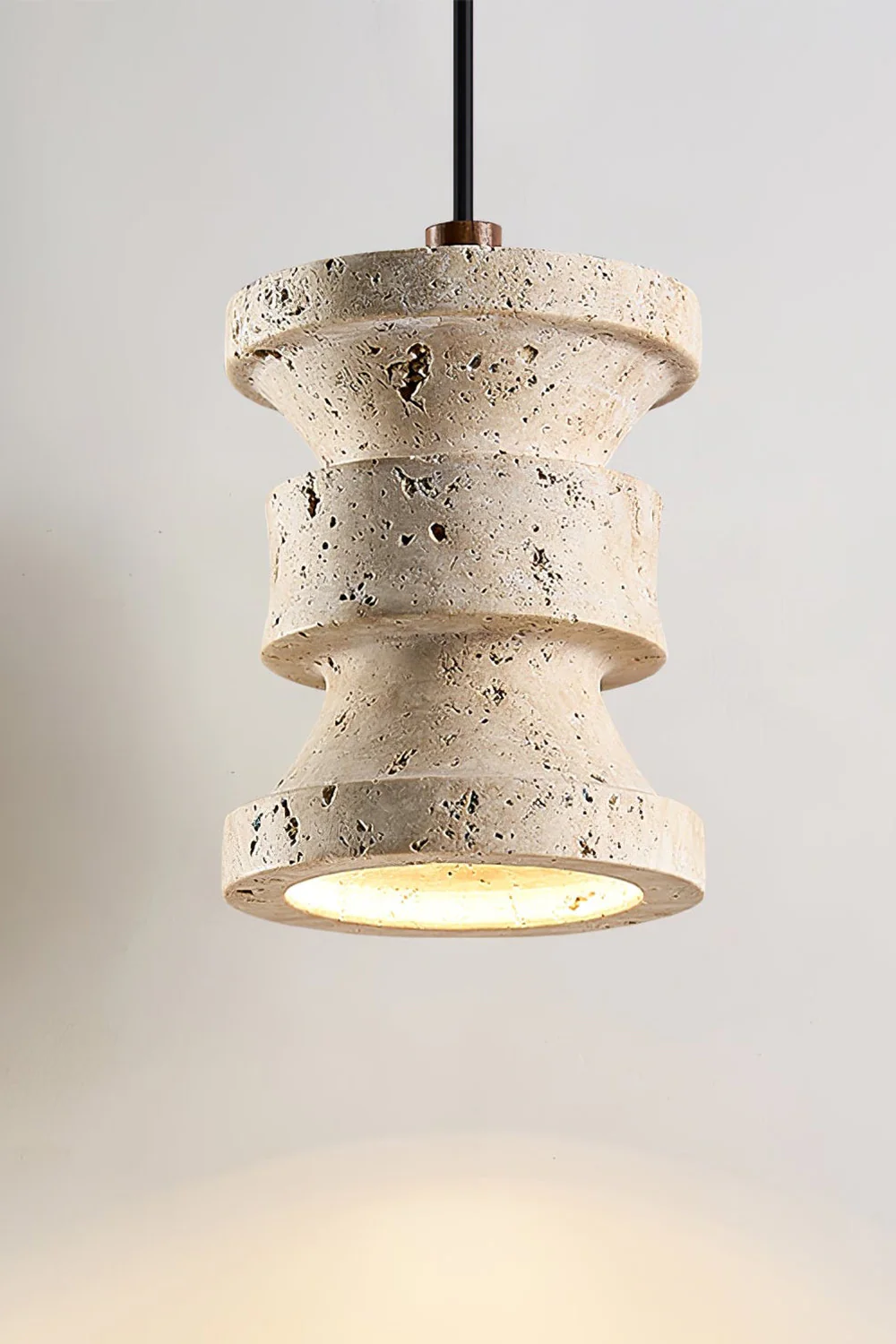 Travertine Carved Pendant Light - Image 15