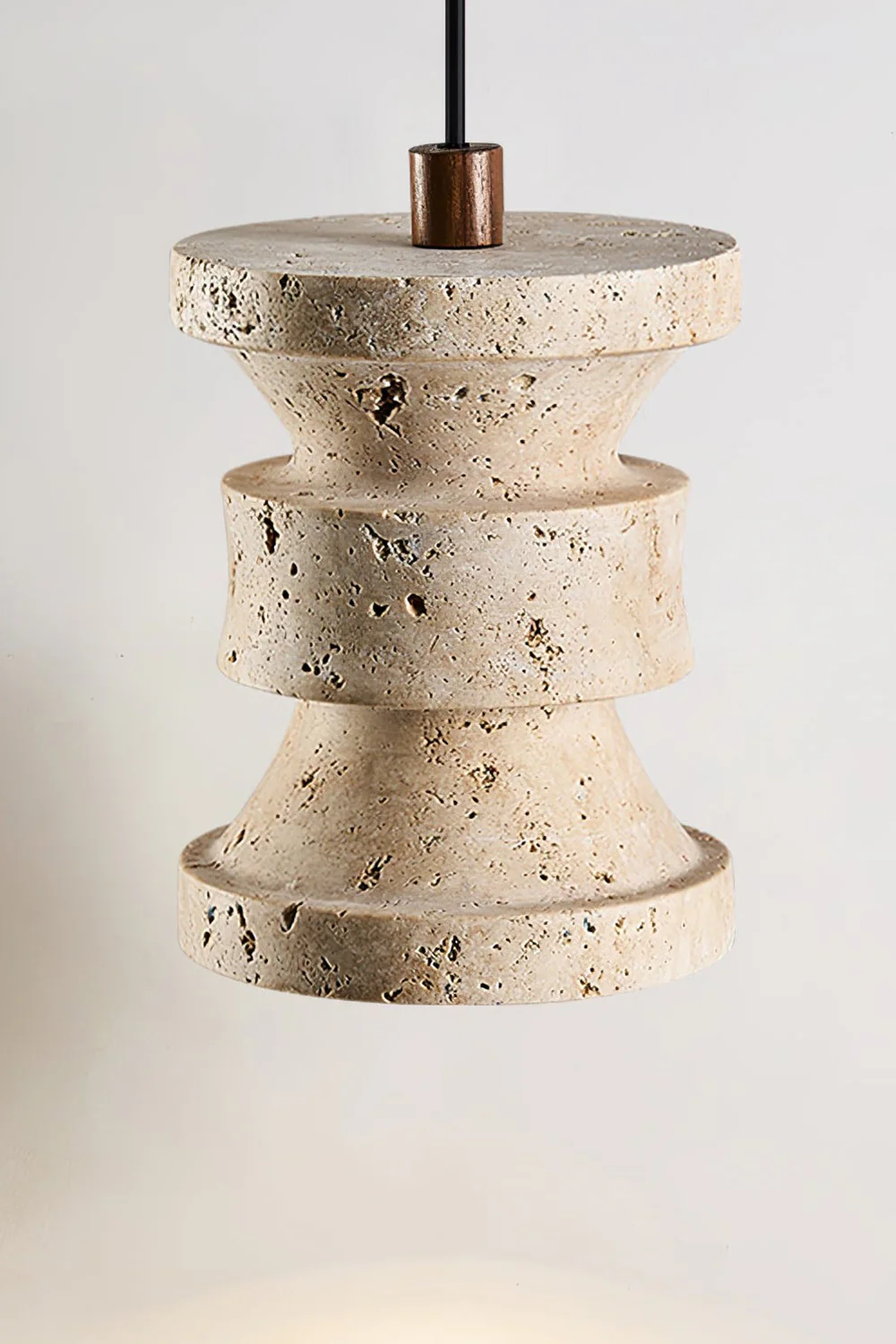 Travertine Carved Pendant Light - Image 9