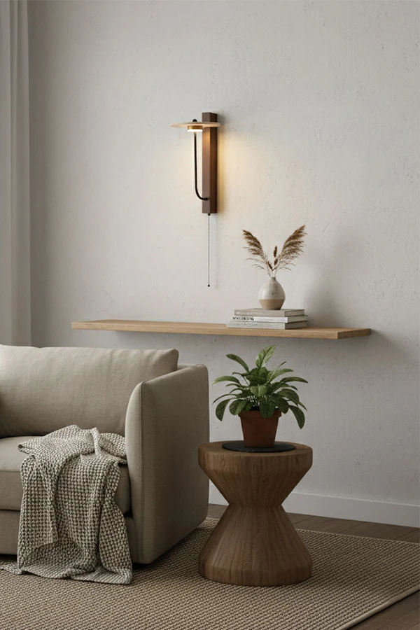 Travertine Disc Arm Wall Lamp - Image 10