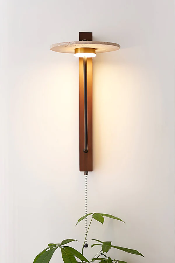 Travertine Disc Arm Wall Lamp - Image 16