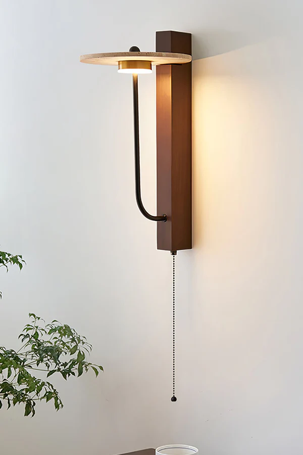 Travertine Disc Arm Wall Lamp - Image 17