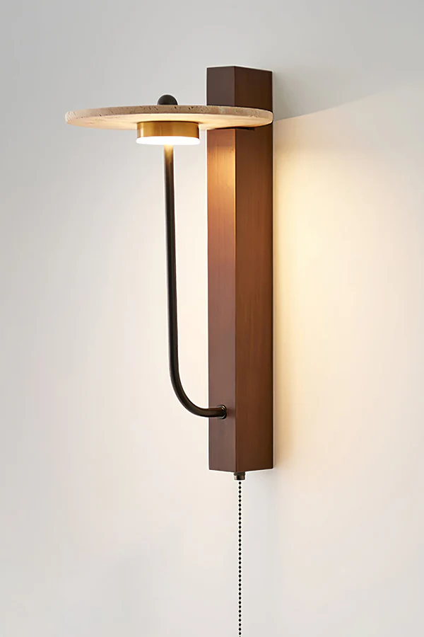 Travertine Disc Arm Wall Lamp - Image 25