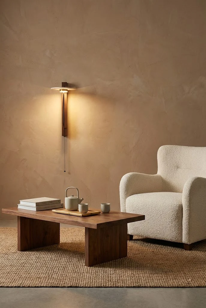 Travertine Disc Arm Wall Lamp - Image 4