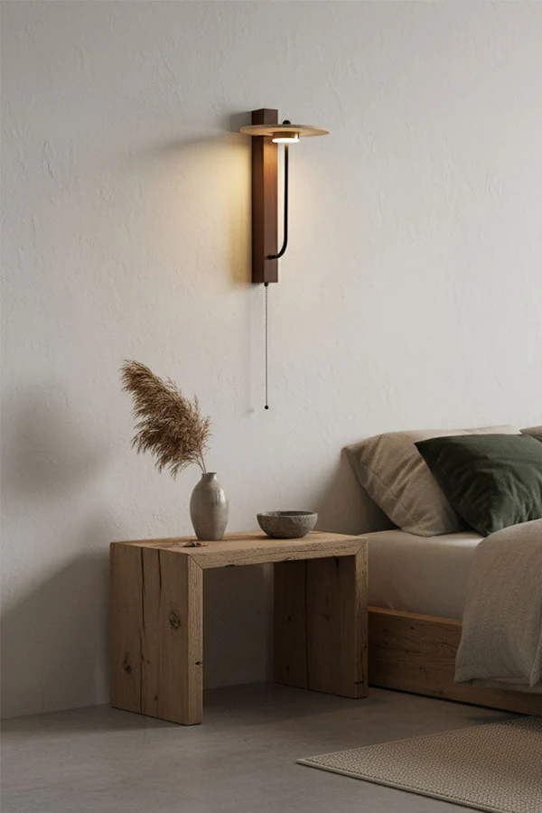 Travertine Disc Arm Wall Lamp - Image 8