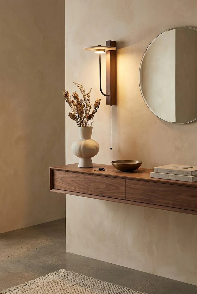 Travertine Disc Arm Wall Lamp - Image 9