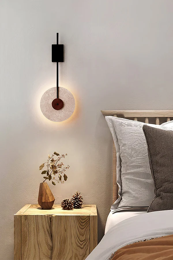 Travertine Halo Wall Sconce - Image 12