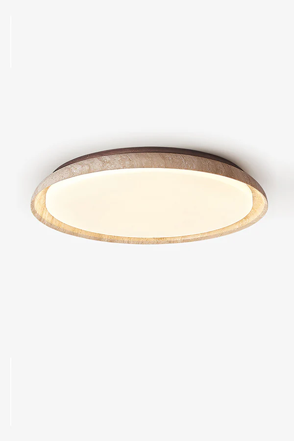 Travertine Round Flush Mount Ceiling Light - Image 13