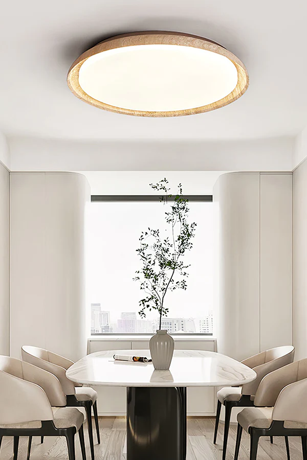 Travertine Round Flush Mount Ceiling Light - Image 8