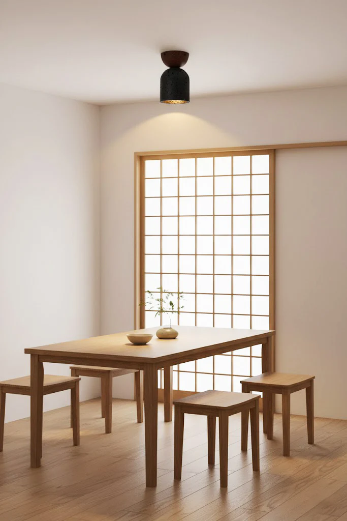Travertine Stone Ceiling Light - Image 8
