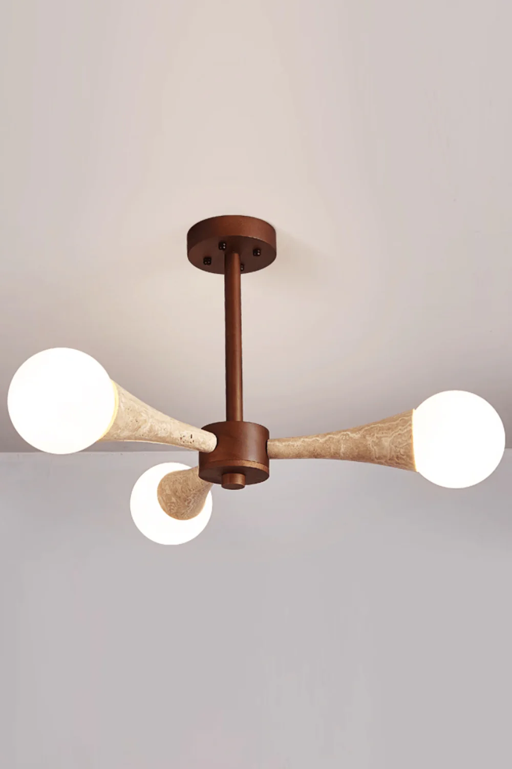 Travertine Tree-Arm Chandelier - Image 11