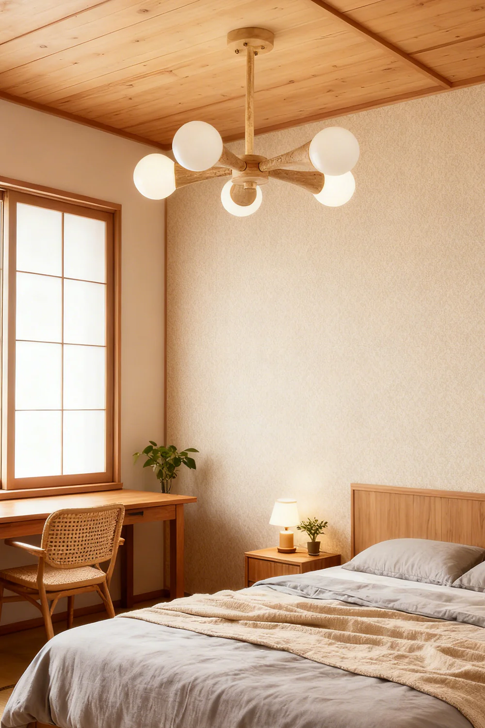 Travertine Tree-Arm Chandelier - Image 2