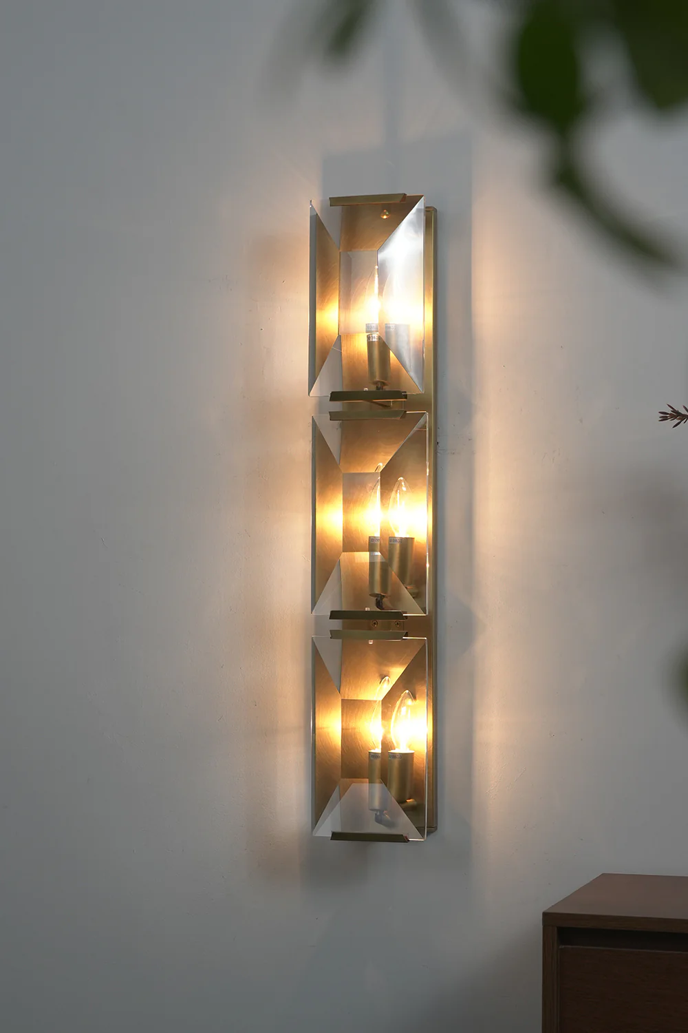 Triple Sparkling Faceted Wall Light - Image 11