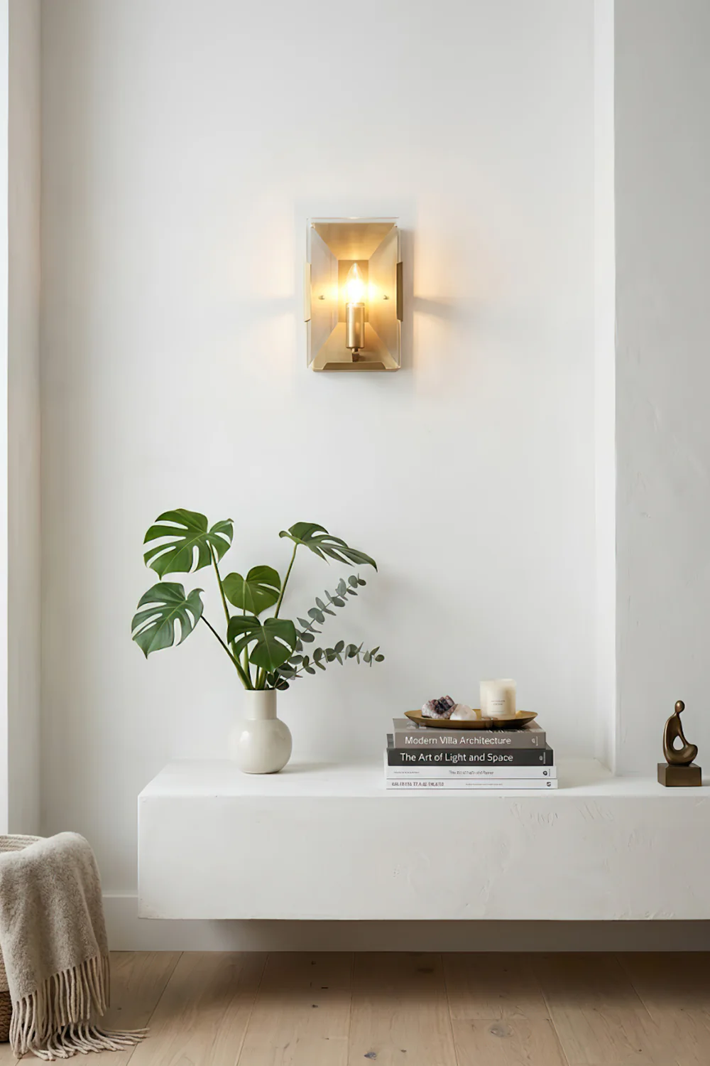 Triple Sparkling Faceted Wall Light - Image 5