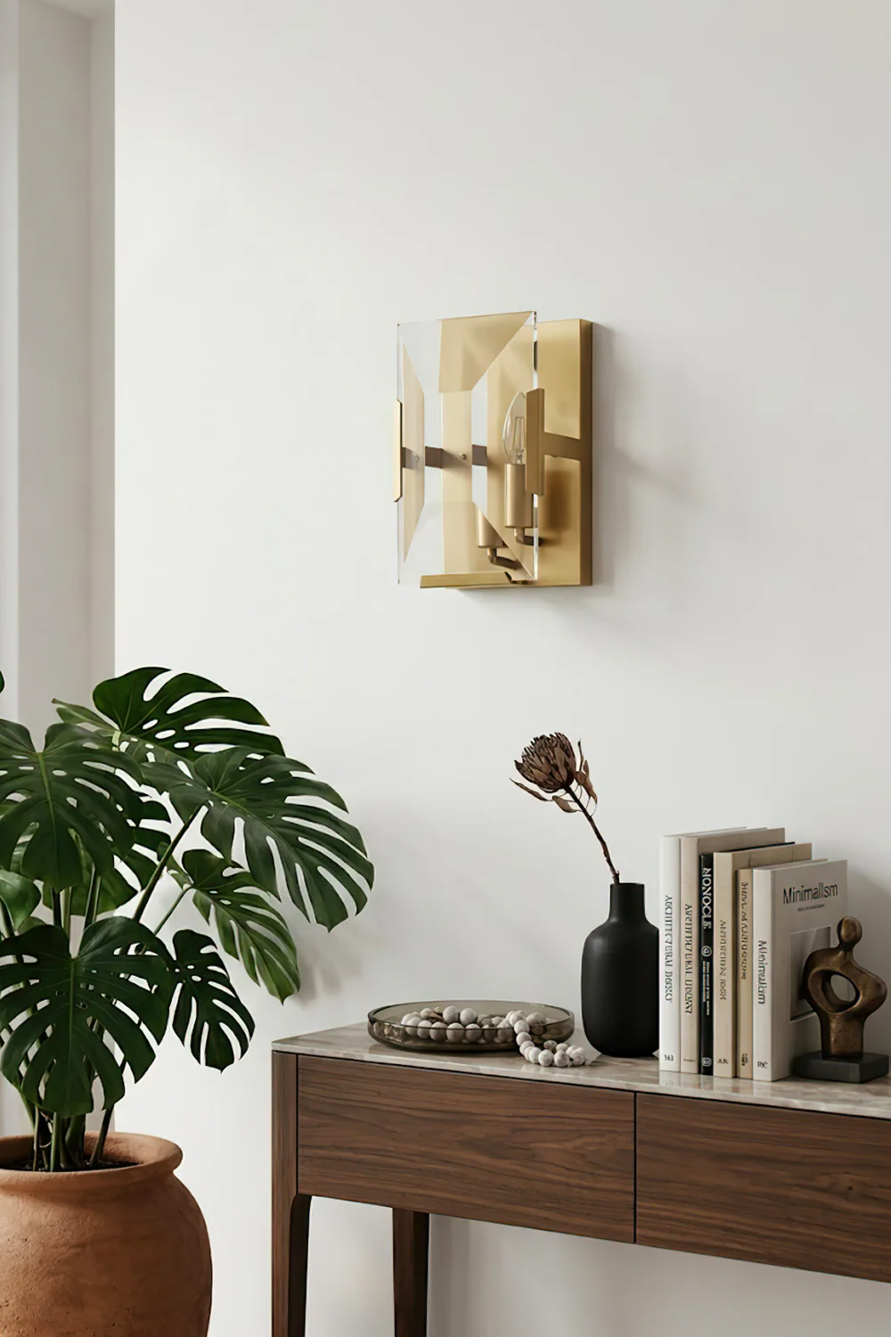 Triple Sparkling Faceted Wall Light - Image 6