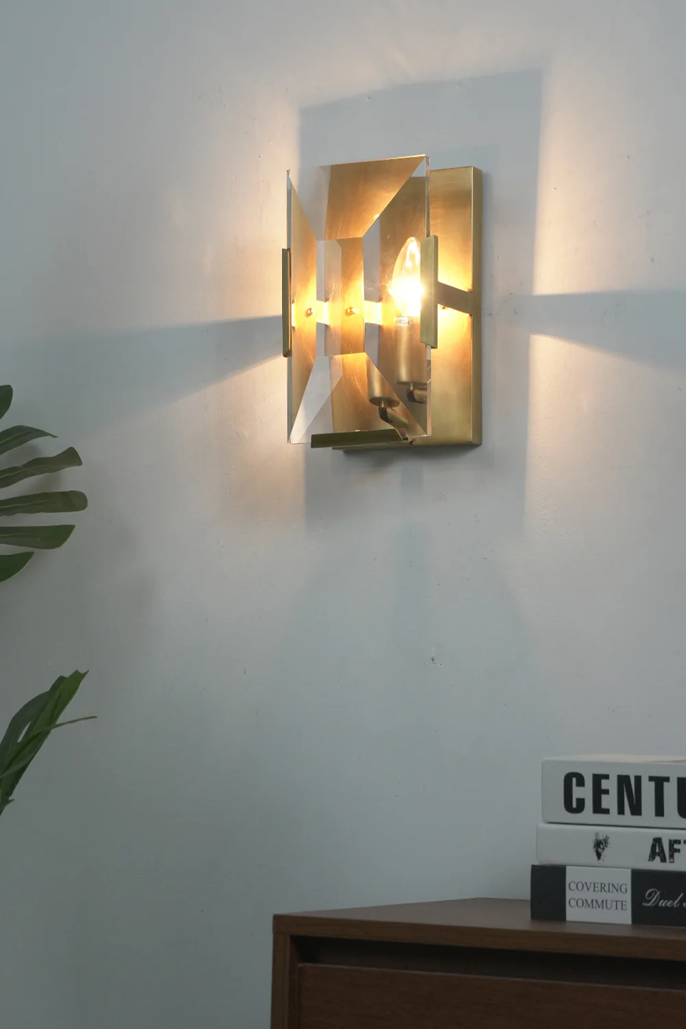 Triple Sparkling Faceted Wall Light - Image 8