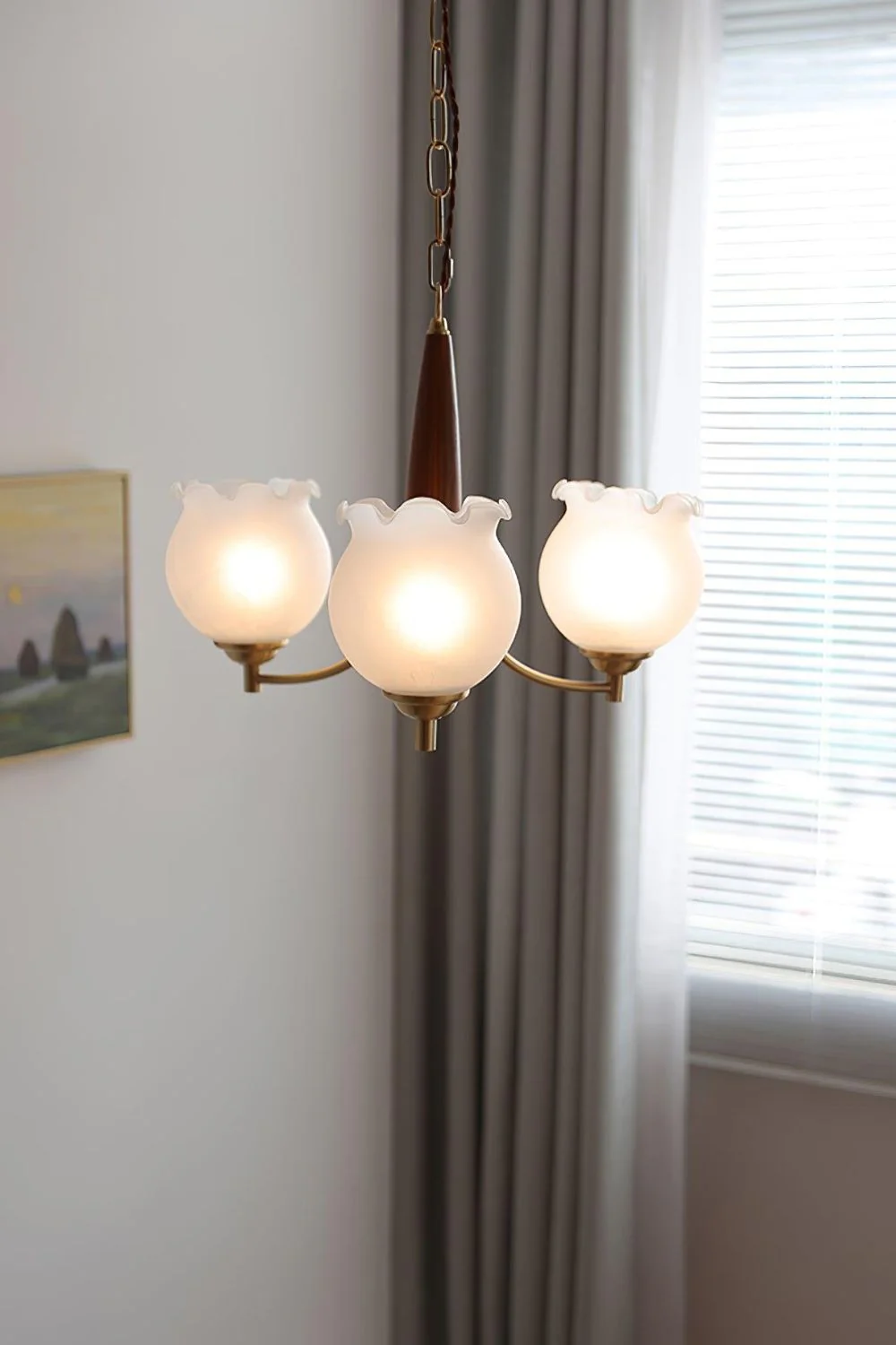 Tulips Glass Wood Chandelier - Image 12