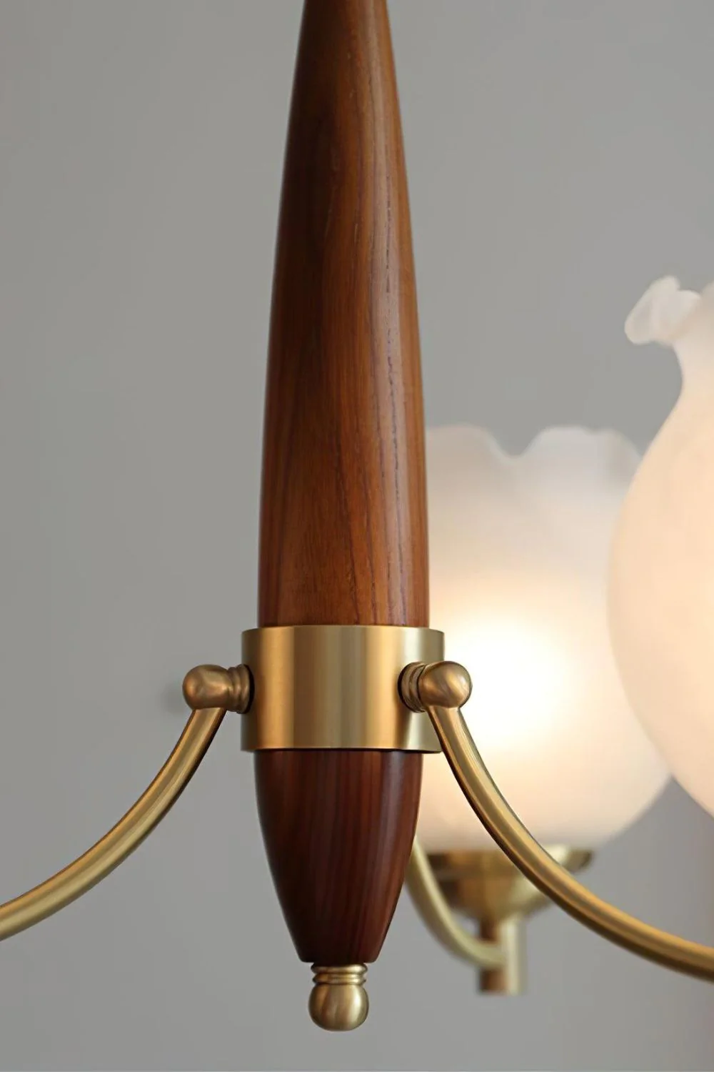 Tulips Glass Wood Chandelier - Image 17