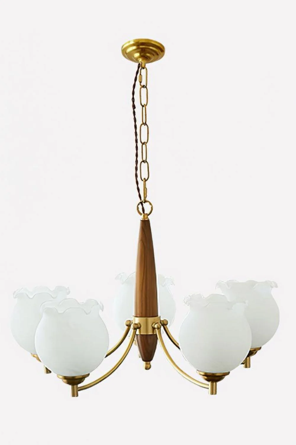 Tulips Glass Wood Chandelier - Image 19