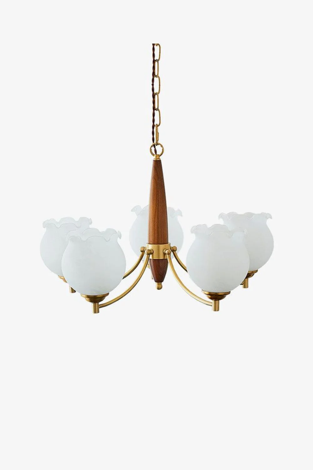 Tulips Glass Wood Chandelier - Image 20