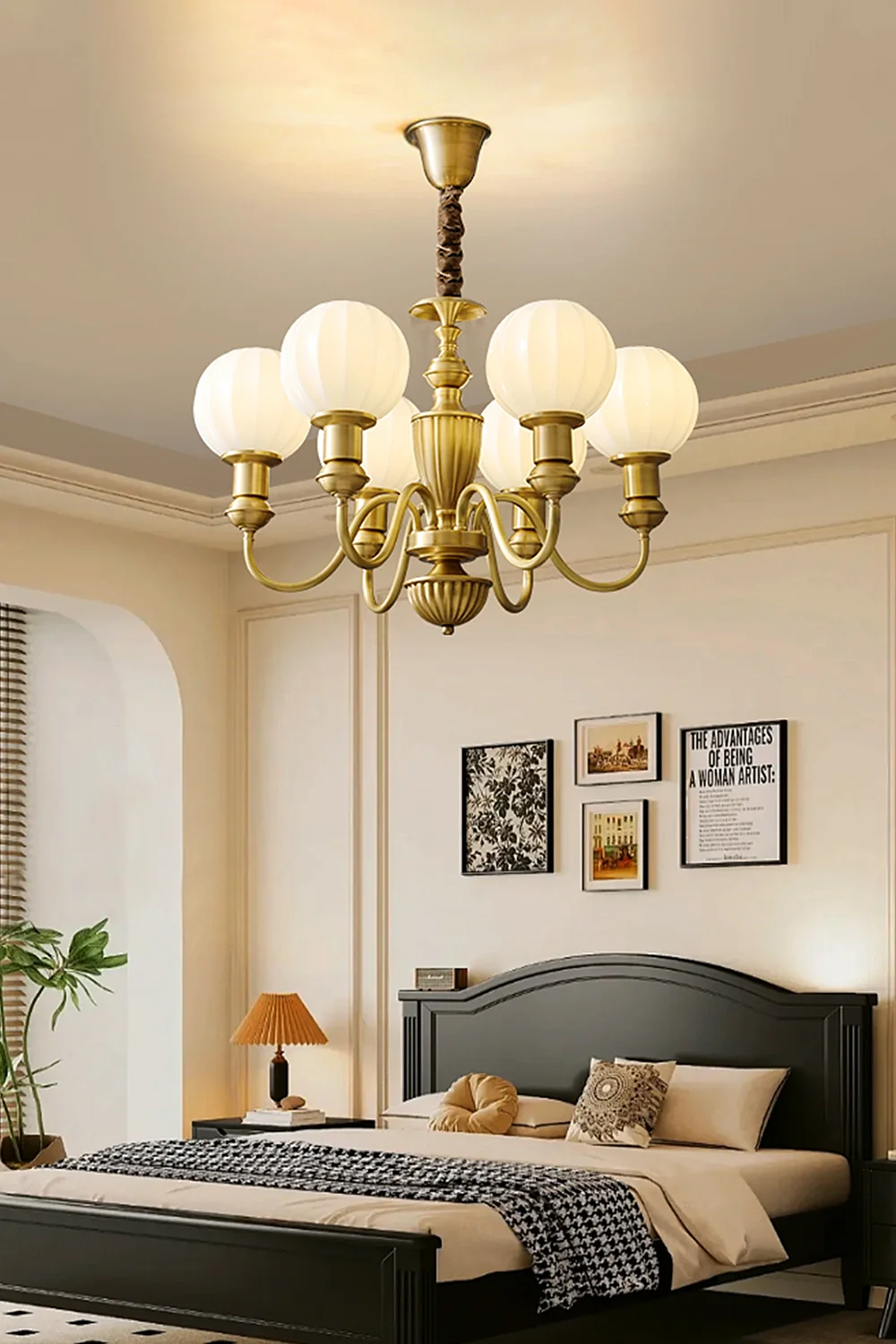 Vintage Brass Chandelier - Image 2