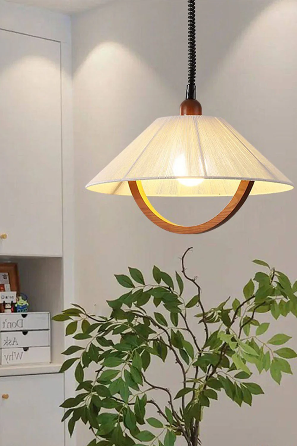 Vintage Cotton Pendant Lamp - Image 10