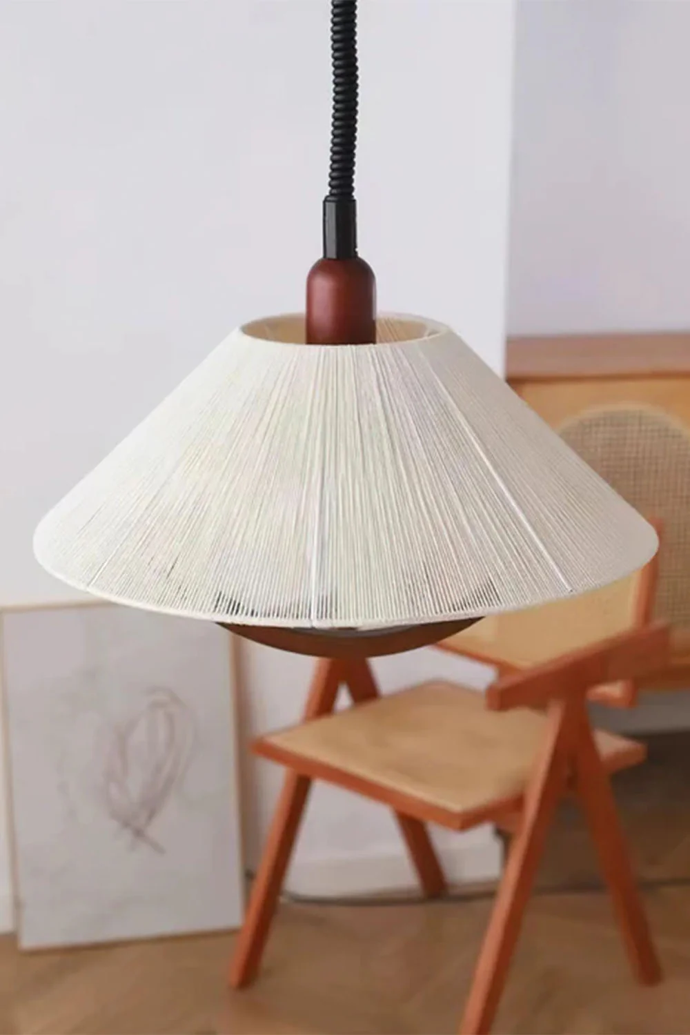 Vintage Cotton Pendant Lamp - Image 14