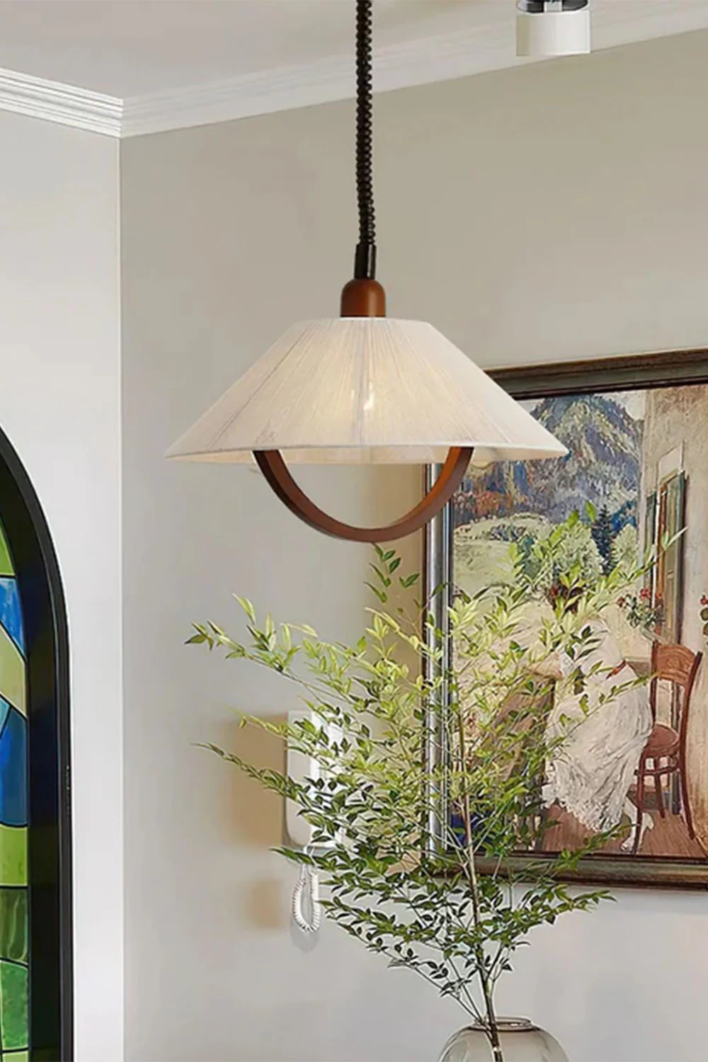 Vintage Cotton Pendant Lamp - Image 17