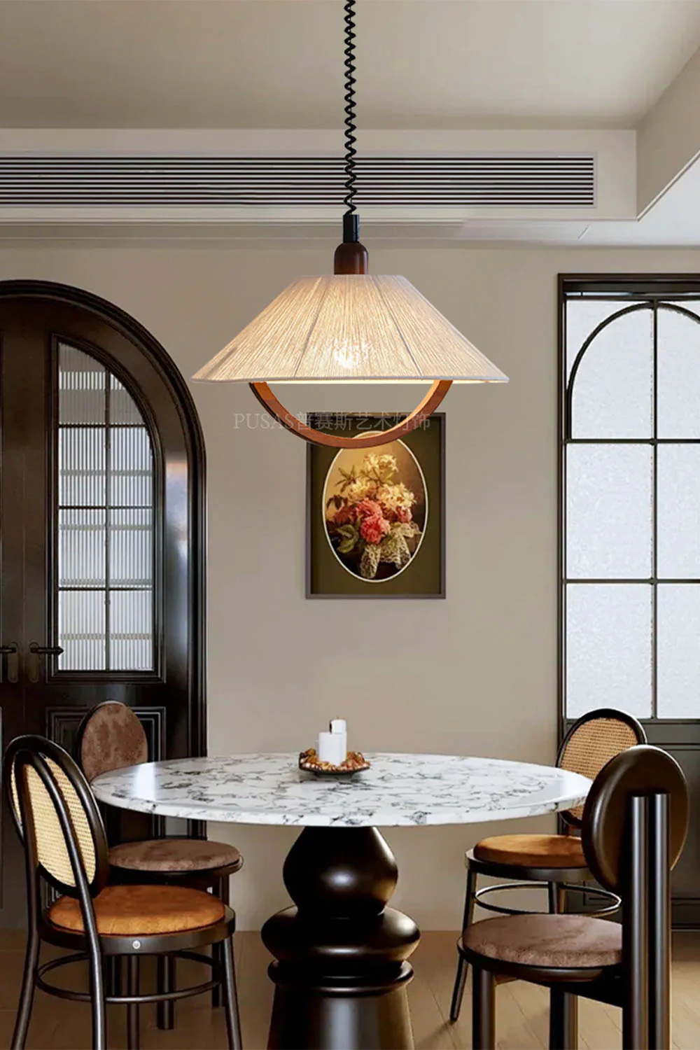 Vintage Cotton Pendant Lamp - Image 19